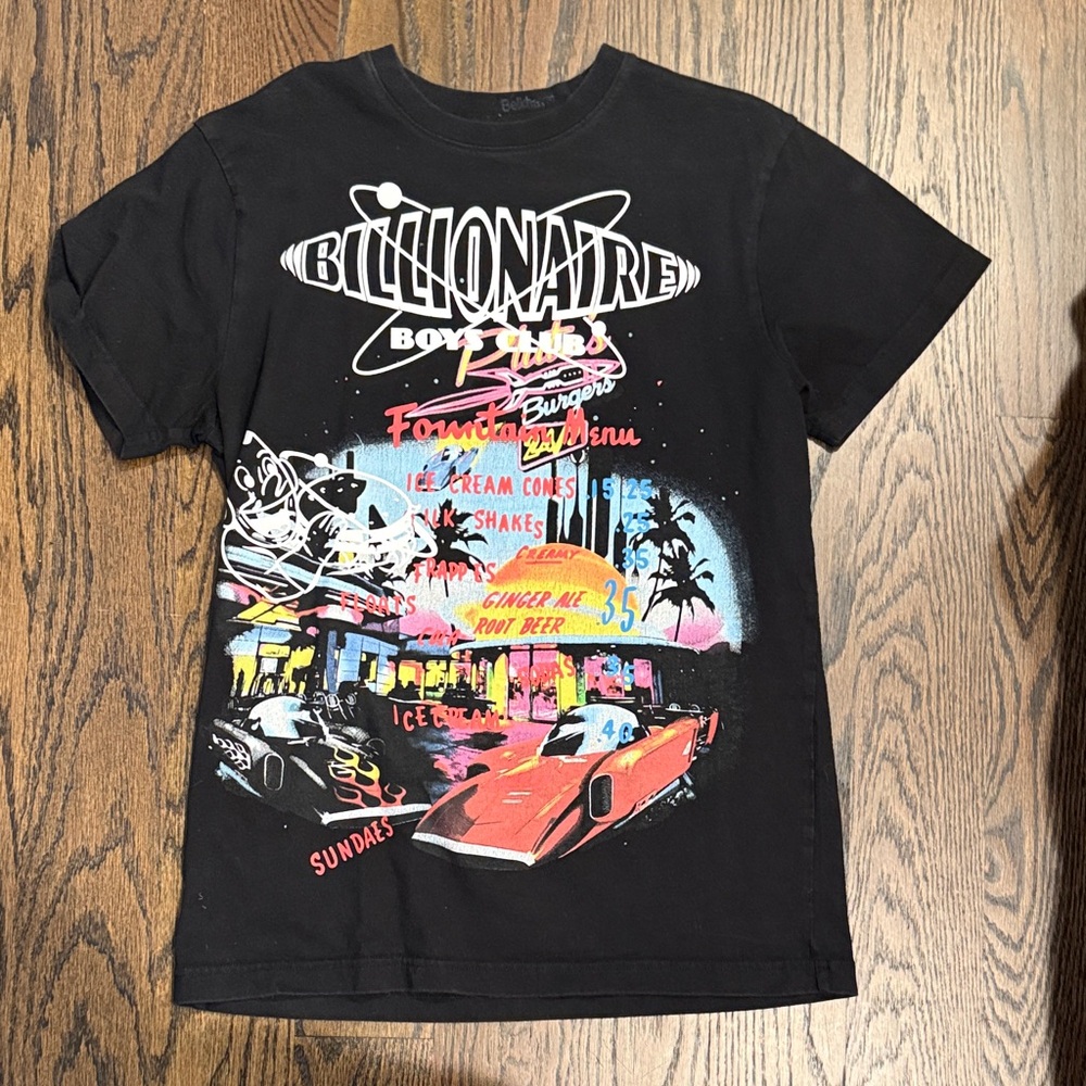 Billionaire Boys Club Black Tee with Colorful Graphic